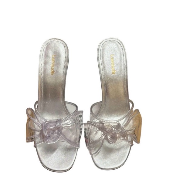 Larroude Mariah Heels with Transparent Bow - Picture 2 of 3